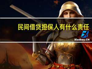 民间借贷担保人有什么责任