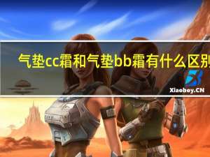 气垫cc霜和气垫bb霜有什么区别吗
