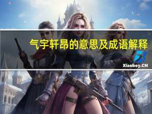 气宇轩昂的意思及成语解释（气宇轩昂的意思）