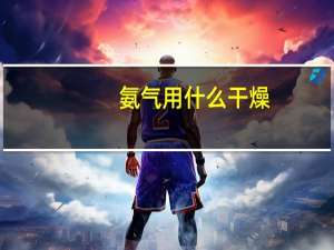 氨气用什么干燥