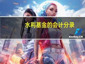 水利基金的会计分录（水利基金）