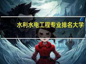 水利水电工程专业排名大学