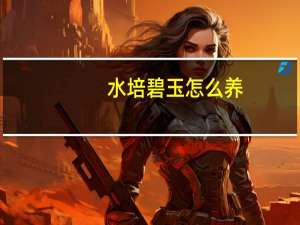 水培碧玉怎么养