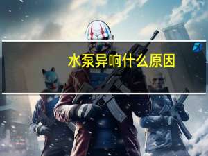 水泵异响什么原因