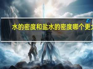 水的密度和盐水的密度哪个更大（盐水的密度和水的密度哪一个大）