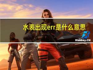 水表出现err是什么意思