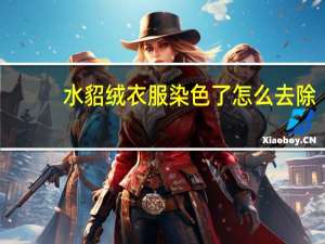 水貂绒衣服染色了怎么去除