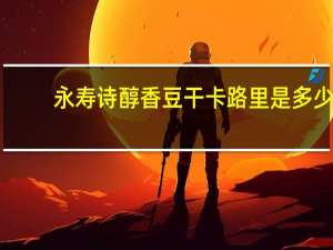 永寿诗 醇香豆干卡路里是多少