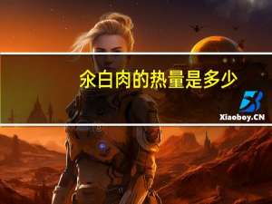 氽白肉的热量是多少