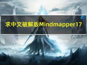 求中文破解版Mindmapper17