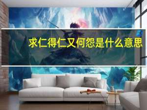 求仁得仁又何怨是什么意思