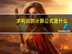 求利润的计算公式是什么