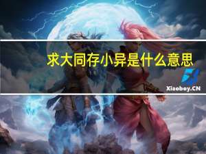 求大同存小异是什么意思