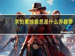 求怕累啥意思是什么乔碧萝（求怕累啥意思是什么）