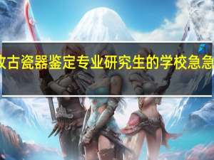 求招收古瓷器鉴定专业研究生的学校 急急急 本人大三
