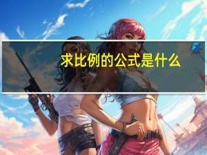 求比例的公式是什么