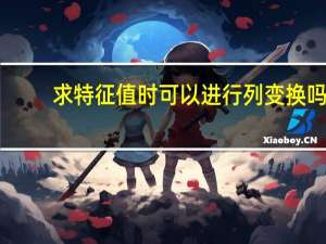 求特征值时可以进行列变换吗