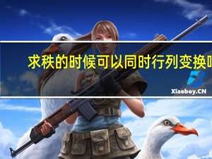求秩的时候可以同时行列变换吗