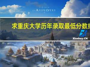 求重庆大学历年录取最低分数线