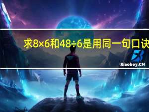 求8×6和48÷6是用同一句口诀。[ ]