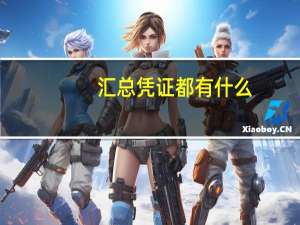 汇总凭证都有什么