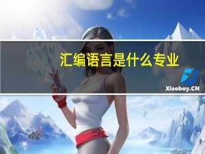 汇编语言是什么专业