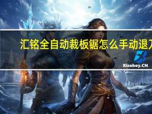 汇铭全自动裁板锯怎么手动退刀