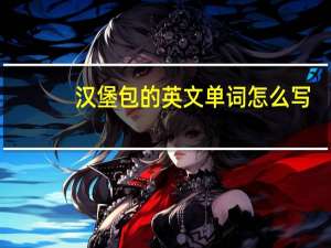 汉堡包的英文单词怎么写