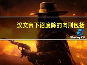 汉文帝下诏废除的肉刑包括（汉朝最先下诏废除肉刑的皇帝是）