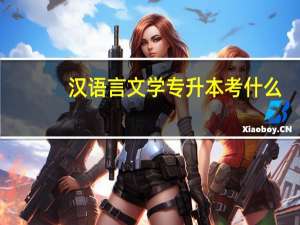 汉语言文学专升本考什么
