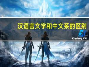 汉语言文学和中文系的区别