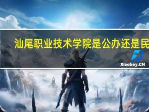 汕尾职业技术学院是公办还是民办