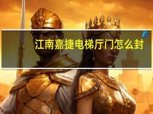 江南嘉捷电梯厅门怎么封