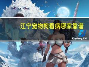 江宁宠物狗看病哪家靠谱
