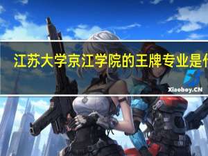 江苏大学京江学院的王牌专业是什么