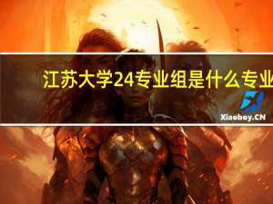 江苏大学24专业组是什么专业