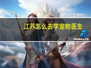 江苏怎么去学宠物医生