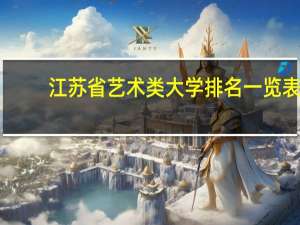 江苏省艺术类大学排名一览表