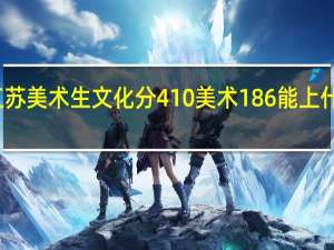 江苏美术生文化分410美术186能上什么大学