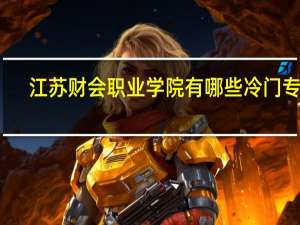 江苏财会职业学院有哪些冷门专业