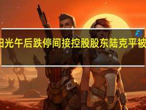 江苏阳光午后跌停间接控股股东陆克平被证监会立案