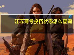江苏高考投档状态怎么查询