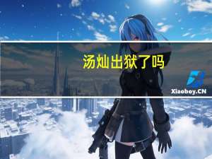 汤灿出狱了吗（汤灿怎么了）