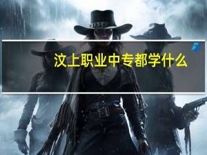 汶上职业中专都学什么
