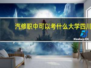 汽修职中可以考什么大学四川