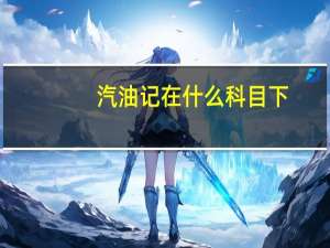 汽油记在什么科目下