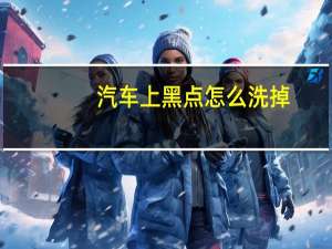 汽车上黑点怎么洗掉