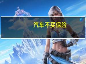 汽车不买保险