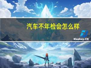 汽车不年检会怎么样