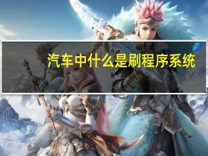 汽车中什么是刷程序系统
